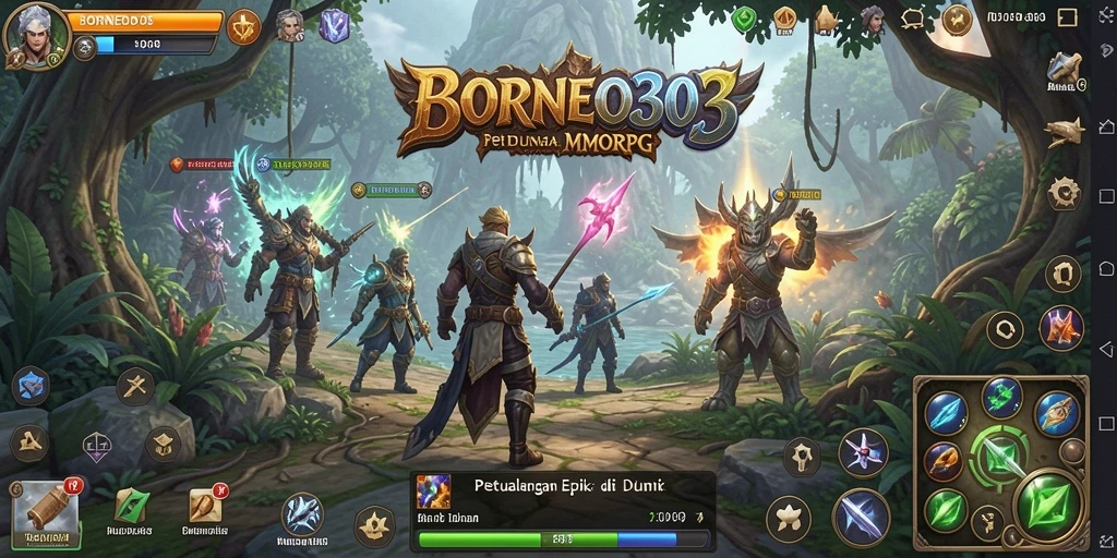 Tangkapan layar gameplay BORNEO303 yang penuh aksi dan petualangan.
