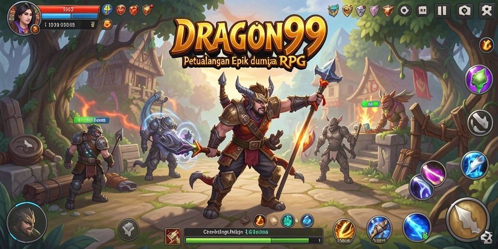 Tampilan gameplay DRAGON99 yang memukau di dunia RPG.