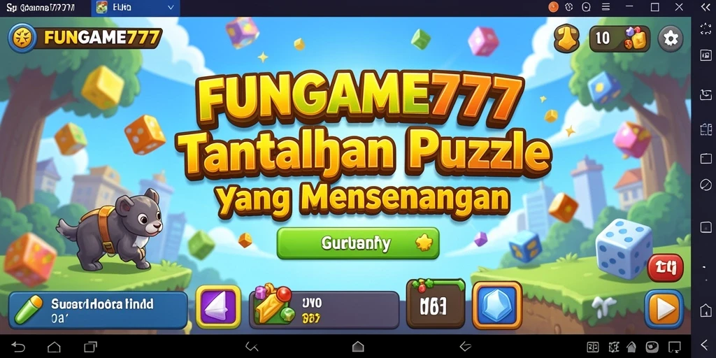 Tampak aksi seru dalam gameplay Puzzle FUNGAME777.