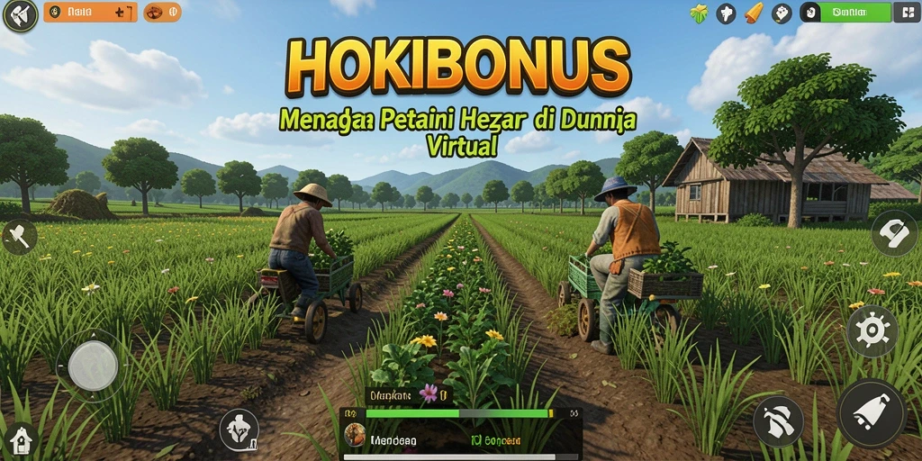 Gameplay menarik HOKIBONUS dengan nuansa pertanian yang hidup.