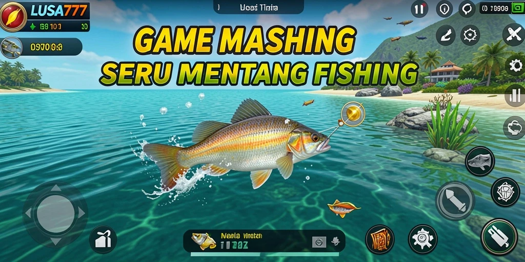 Tampilan gameplay LUSA777 dengan grafis memikat dan aksi memancing yang seru.
