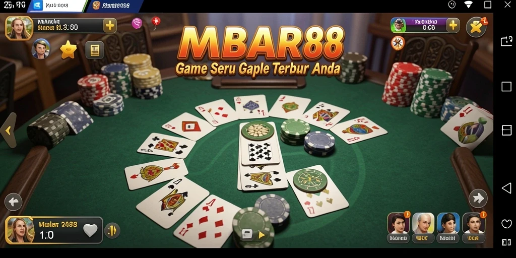Screenshot gameplay MABAR88 yang menampilkan keseruan bermain Gaple.