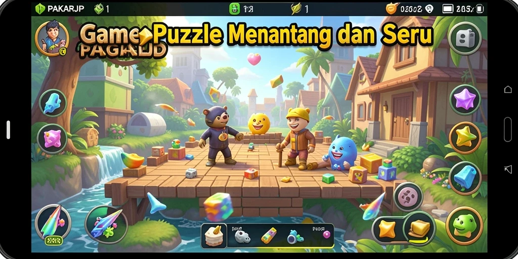Tampilan screenshot PAKARJP yang menunjukkan gameplay Puzzle yang seru.