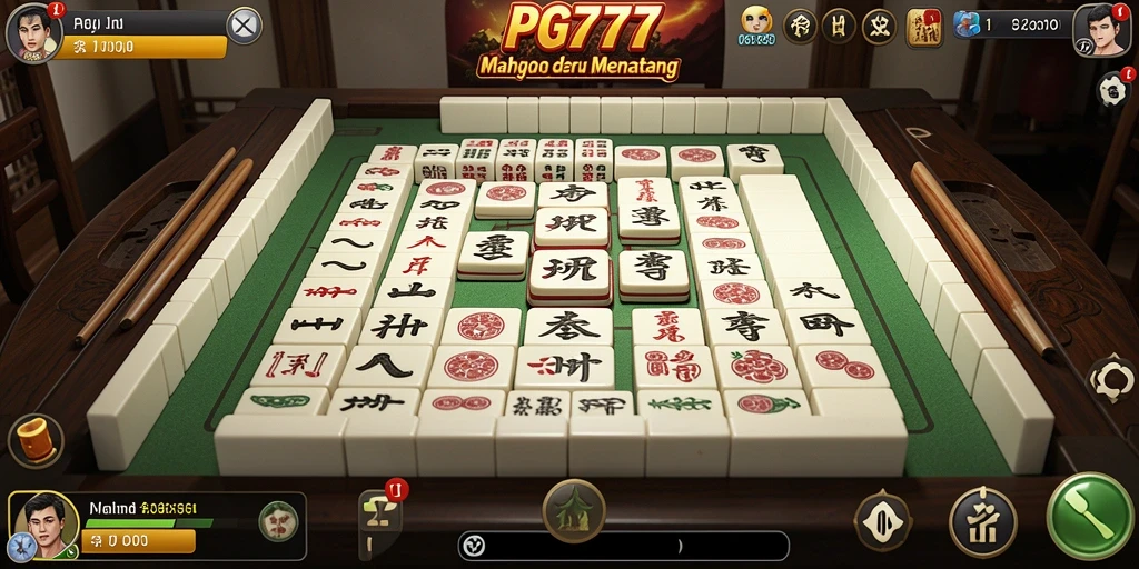 Tampilan gameplay PG777 yang memukau dalam permainan Mahjong.