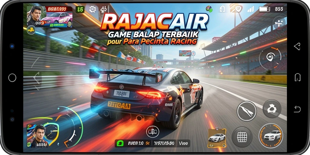 Tampilkan gameplay seru dalam balapan di RAJACAIR.