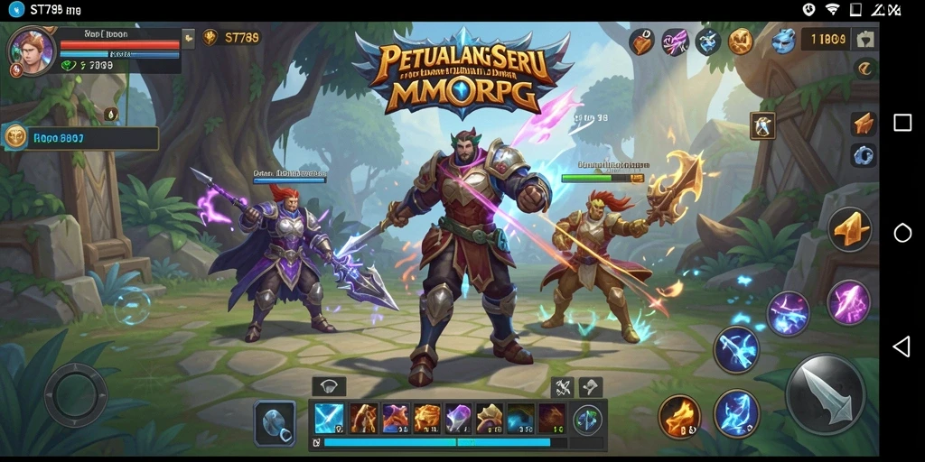Tampilan gameplay ST789 yang menampilkan aksi seru dalam MMORPG.