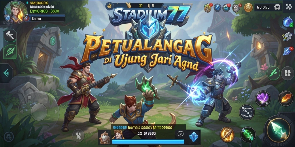 Screenshot utama menunjukkan aksi seru dalam permainan MMORPG.
