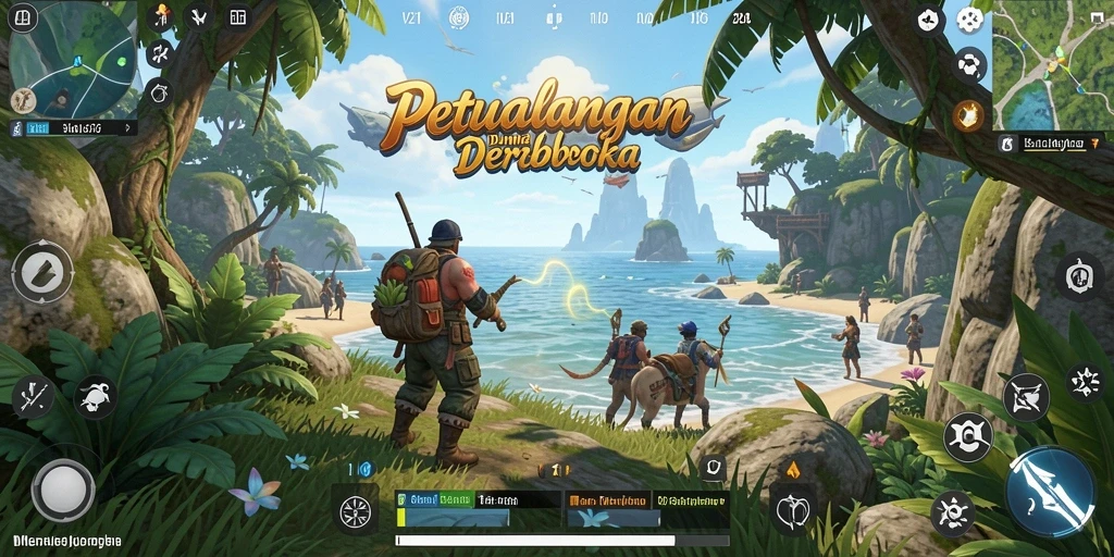 Gameplay menakjubkan dalam dunia terbuka V21.