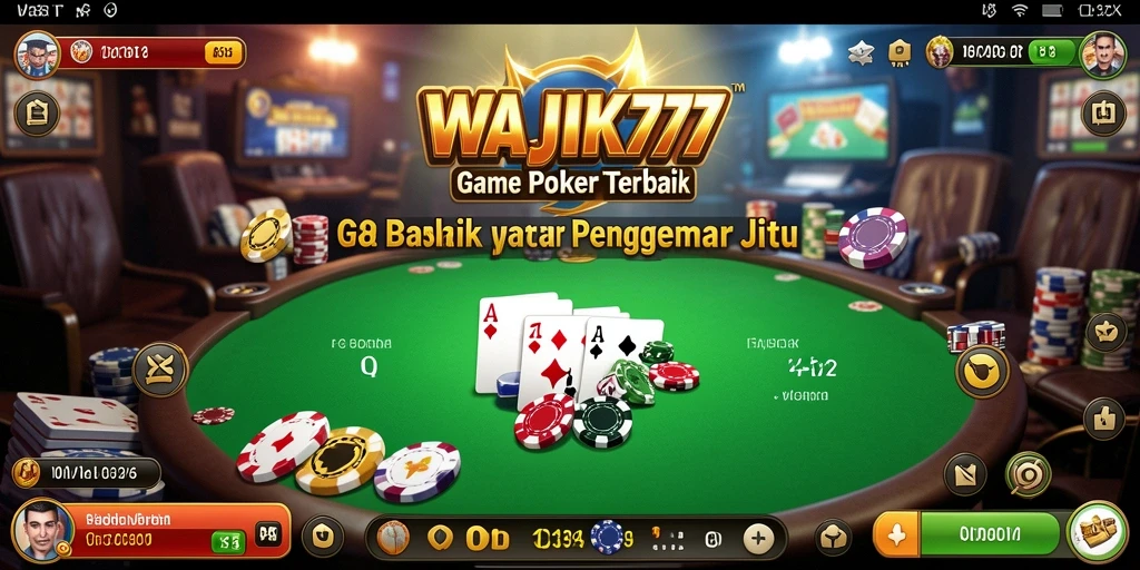 Tampilan gameplay Poker yang seru dan interaktif di WAJIK777.