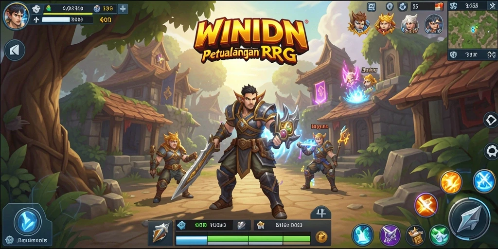 Tampilan gameplay <strong>WINIDN</strong> yang mendebarkan dalam dunia RPG.