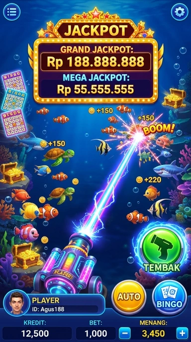 Tampilan utama aplikasi bingo188 dengan menu navigasi yang jelas.